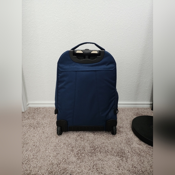 jansport backpack on wheels Laptop Book Blue Sketch Floral Print Rolling Remember racing those rugged rollers down the hallways Jansport Driver 8 Core Series